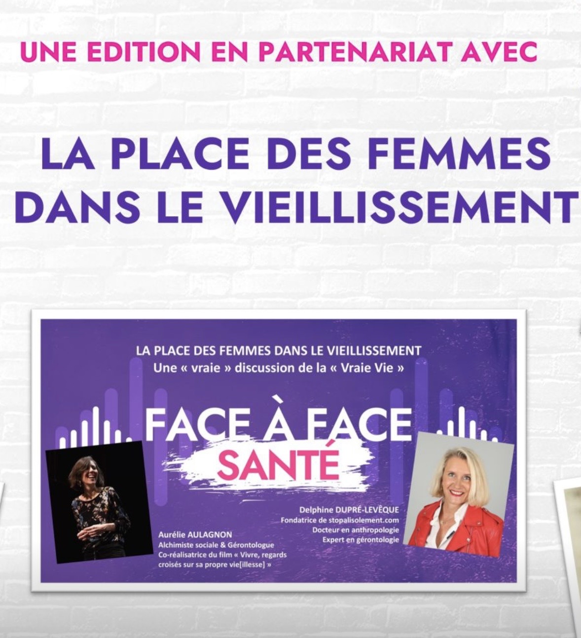 La place des femmes dans le vieillissement !