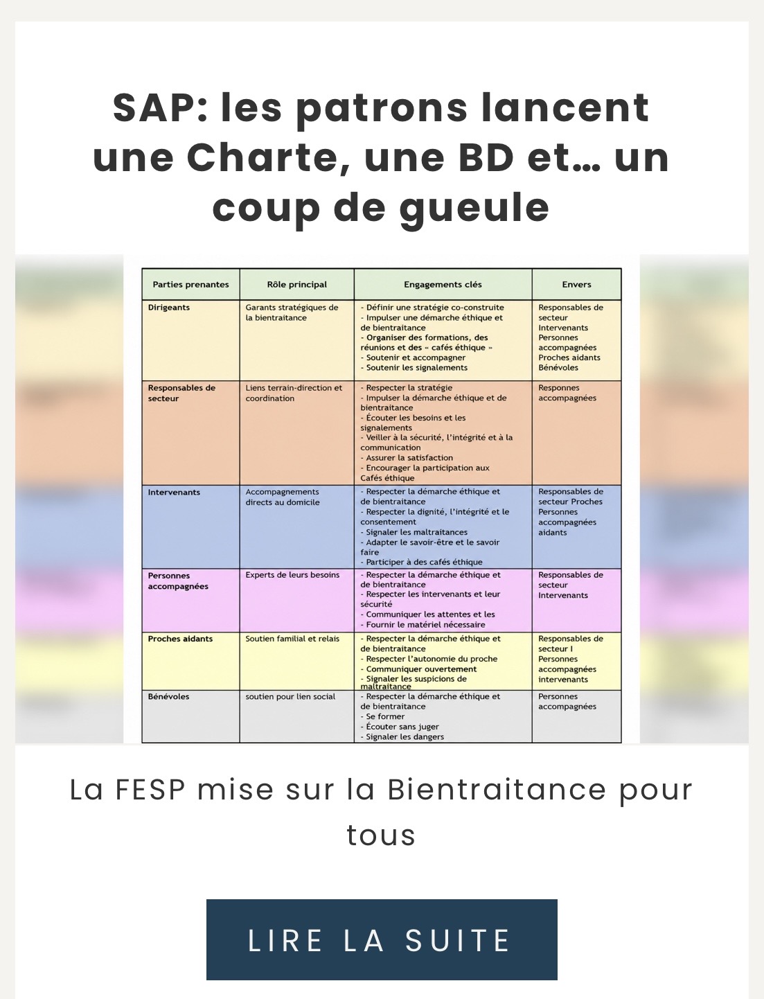 Ilex Formation & Consulting est heureuse de vous annoncer la sortie de la "Charte Bientraitance et éthique"  de la FESP in GEROSPOCOPIE